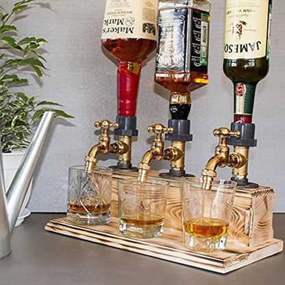 Dispenser per Whisky a Forma di Rubinetto in Legno