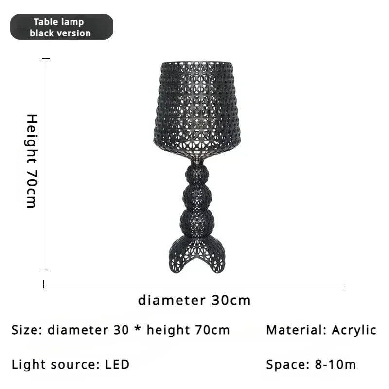 Lampada da Pavimento Nordic-Italiana con Intaglio Artistico