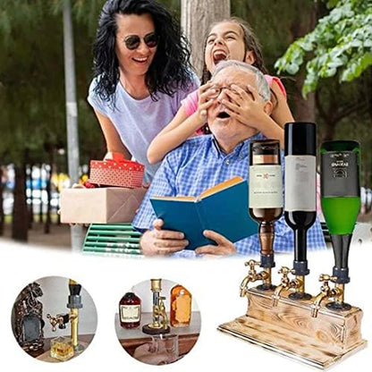 Dispenser per Whisky a Forma di Rubinetto in Legno