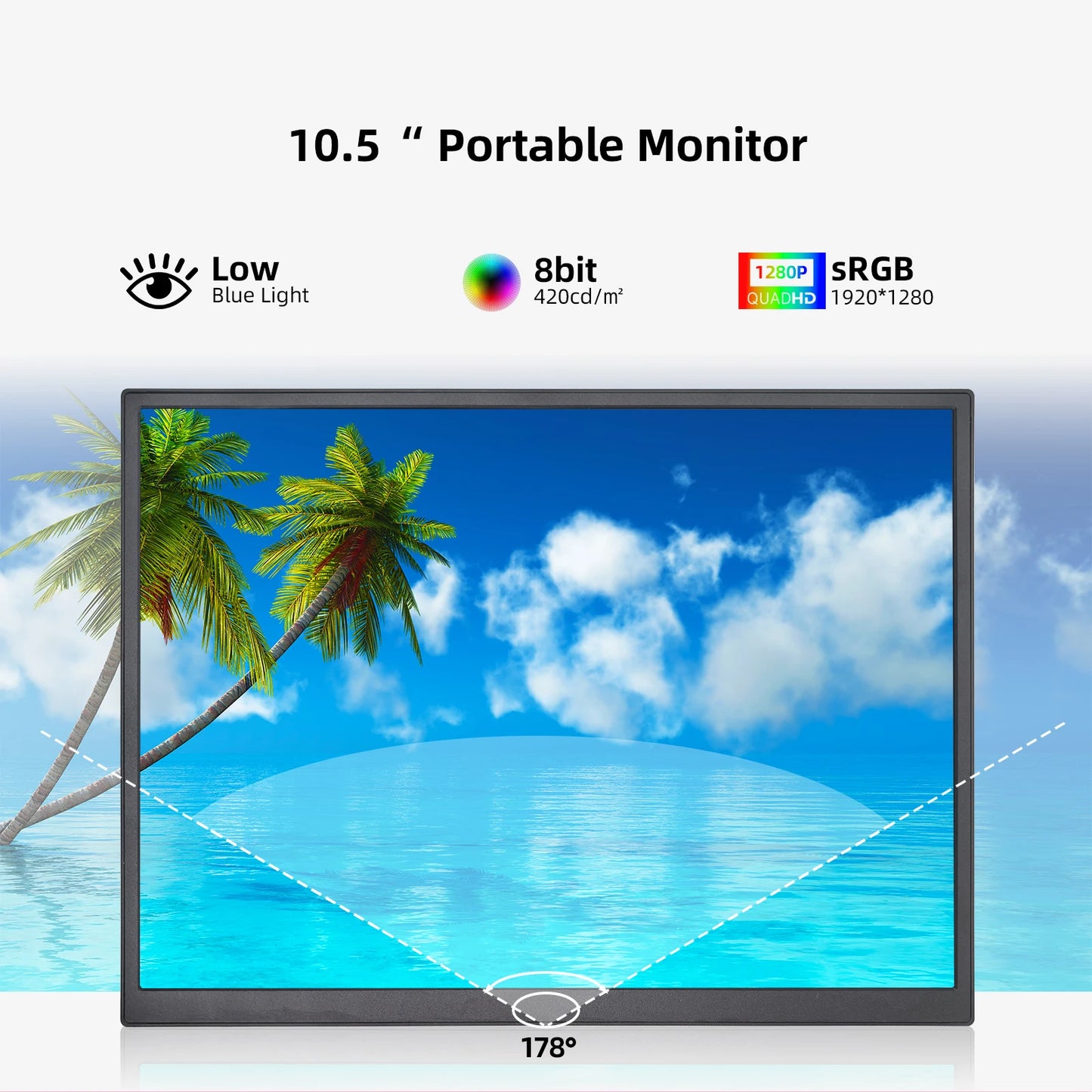 ZSUS Monitor Portatile 10,5" 1280P