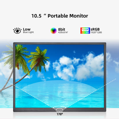 ZSUS Monitor Portatile 10,5" 1280P