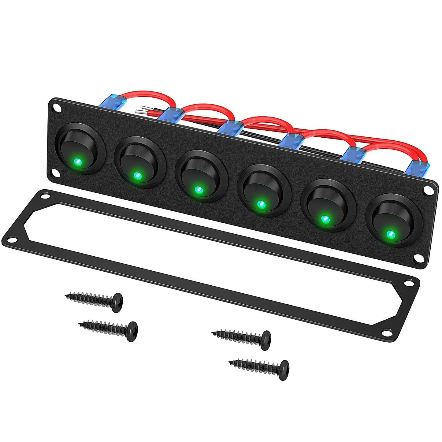 Pannello 6 Interruttori a Bilanciere LED Daiertek