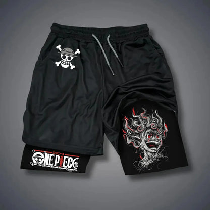 ONE PIECE Luffy Printed Double-Layer Shorts