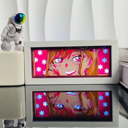 Light Box LED 3D con Intaglio su Carta