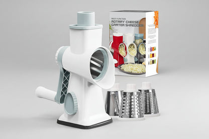 Grattugia Rotante 3 in 1 in Acciaio Inox