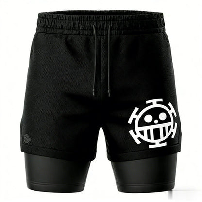 One Piece Anime Double-Layer Shorts