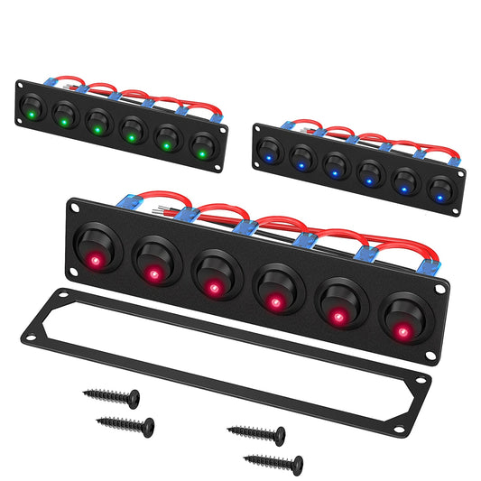 Pannello 6 Interruttori a Bilanciere LED Daiertek