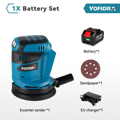 YOFIDRA Levigatrice Orbitale 125mm Cordless 18V