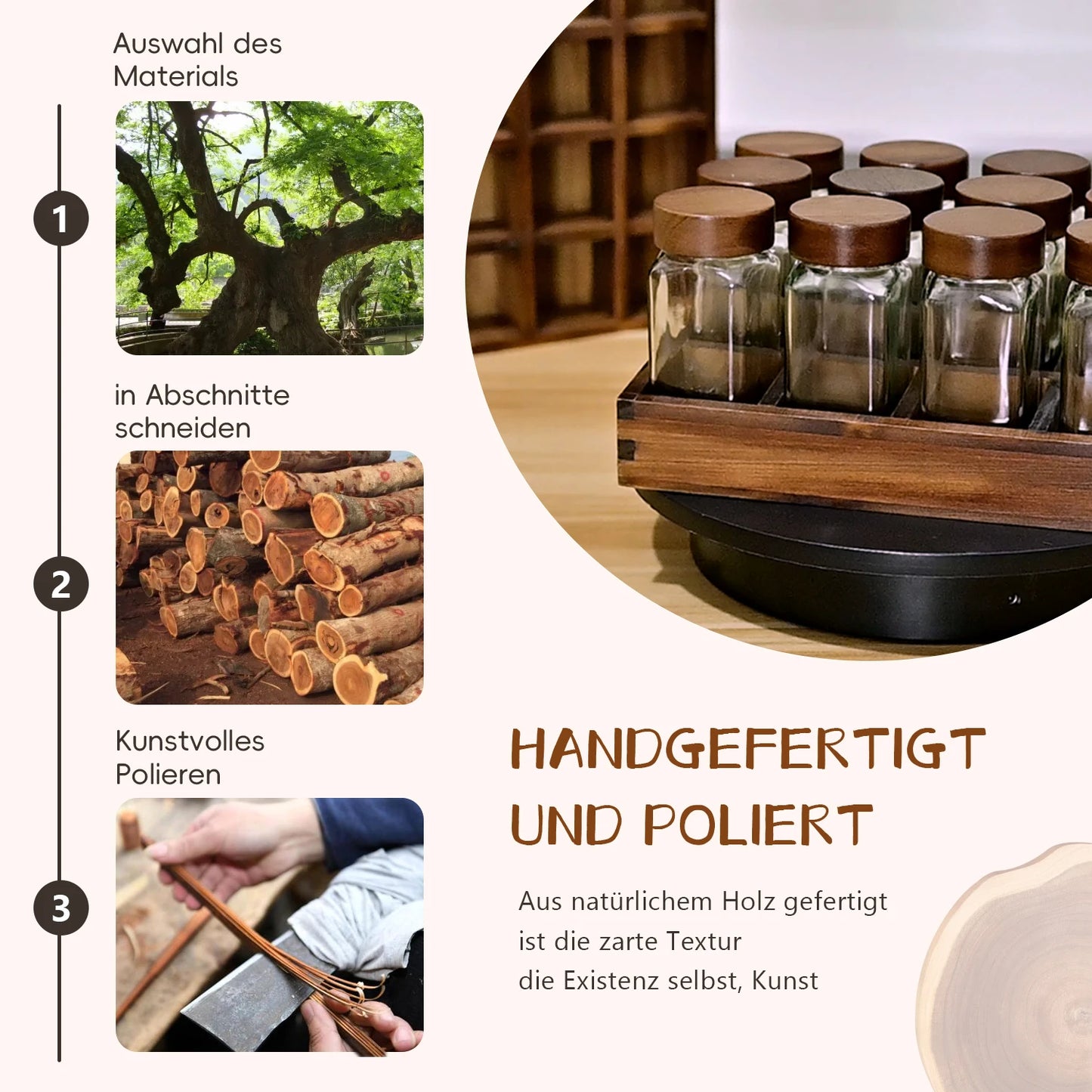 Acacia Wood Spice Rack