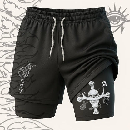 One Piece Anime Double-Layer Shorts