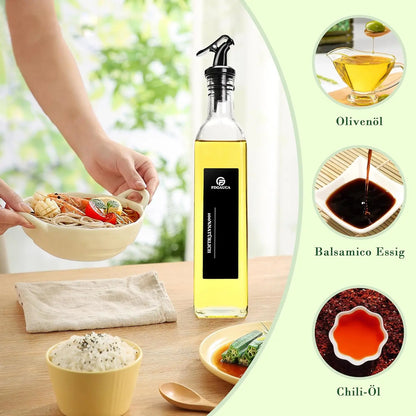 Set Dispenser Olio e Aceto in Vetro Borosilicato