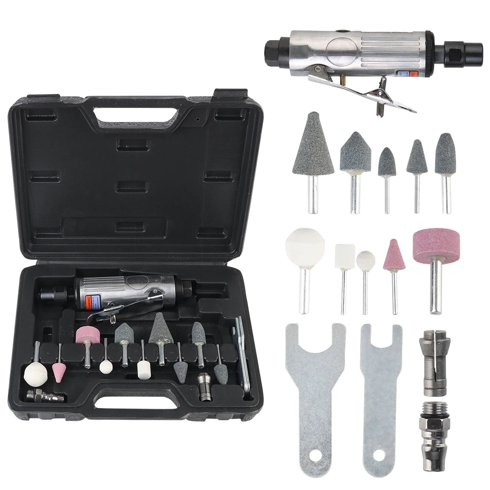 Kit Smerigliatrice Pneumatica Professionale 16 Pezzi