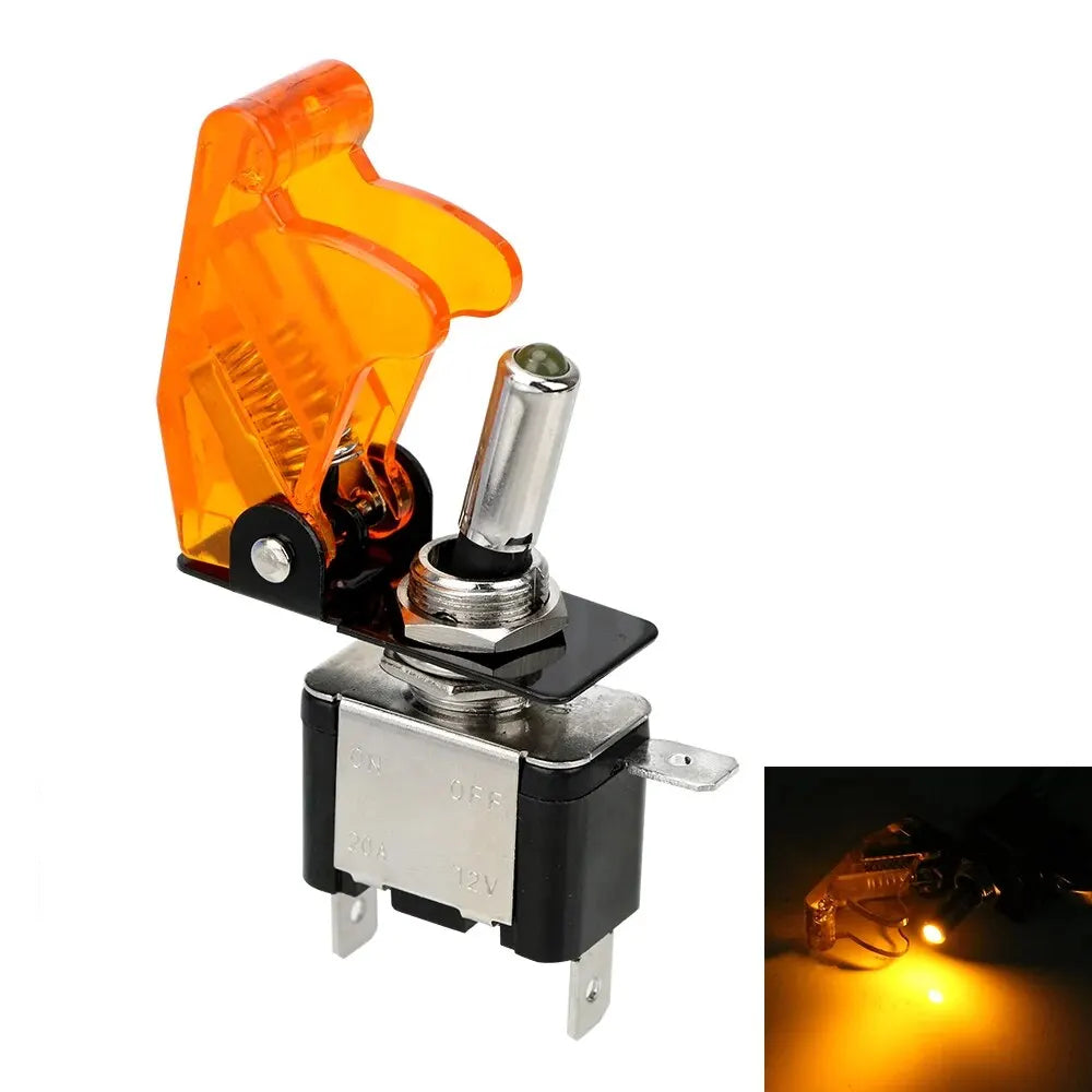 Interruttore a Levetta LED 12V 20A con Coperchio Protettivo