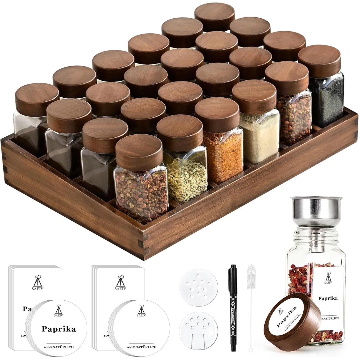 Acacia Wood Spice Rack