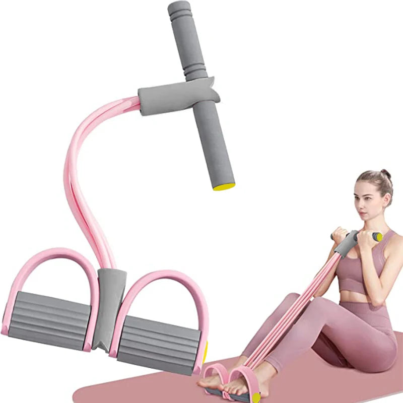 Resistance Band 4 Tubi con Pedali