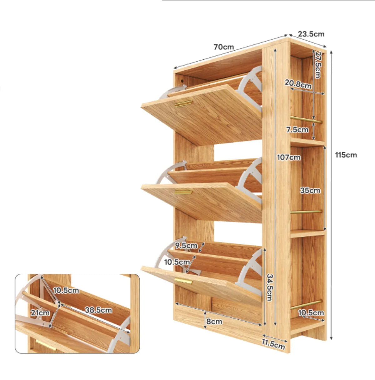 Mobile Portascarpe in Legno