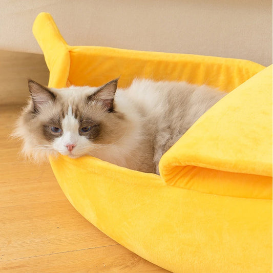 Banana Cat Bed House – Cuccia Divertente e Accogliente