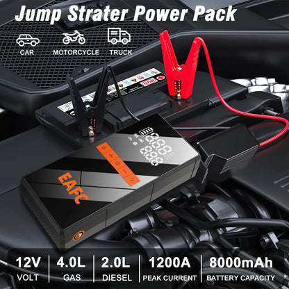 EAFC 1200A Jump Starter &amp; Air Compressor