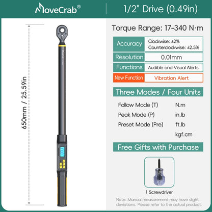 MoveCrab Digital Torque Wrench