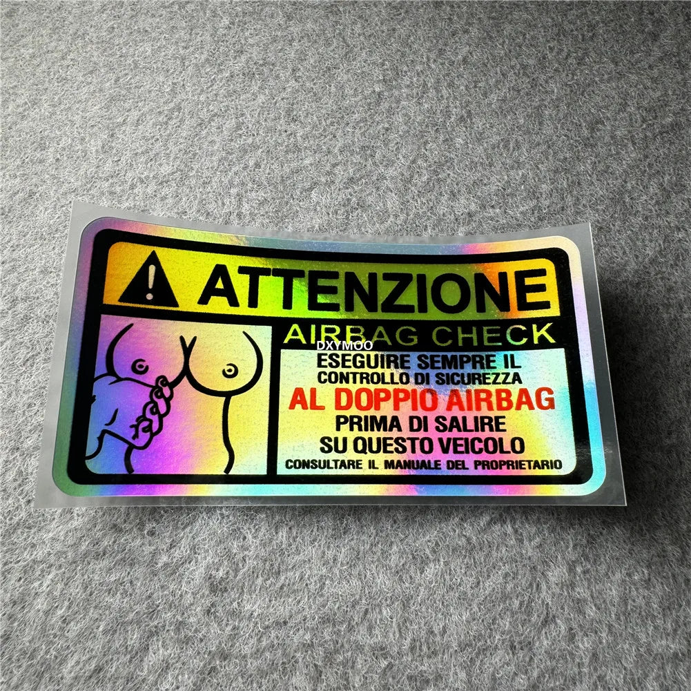 Adesivo Auto "Attentzione Airbag Check"
