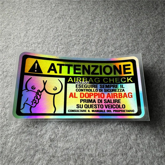 Adesivo Auto "Attentzione Airbag Check"