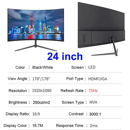 FYHXele 24” Curved Gaming Monitor FHD