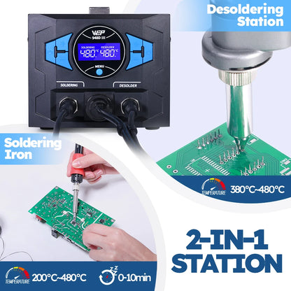 WEP 948D-III 2-in-1 ESD Safe Desoldering &amp; Soldering Station