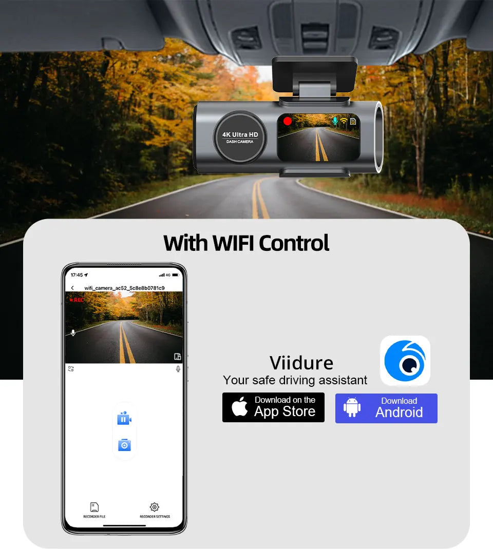 Dash Cam 4K UHD Acceo B35P / B53P – WiFi + GPS + 24H Parking