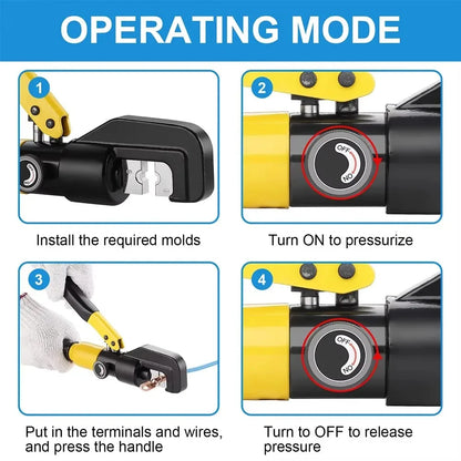 Hikity 10T Hydraulic Crimping Tool – Pinza Idraulica per Cavi e Terminali