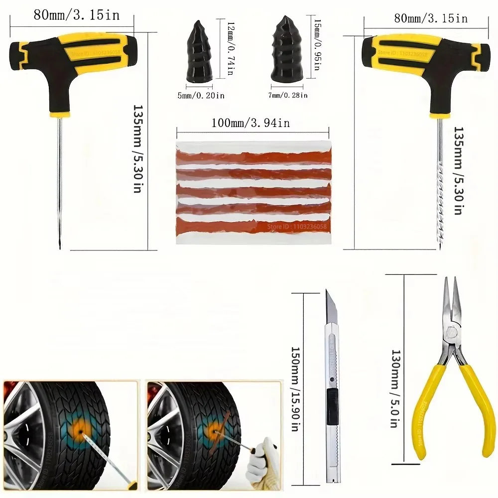 Kit Professionale di Riparazione Pneumatici – Soluzioni Complete per Ogni Esigenza