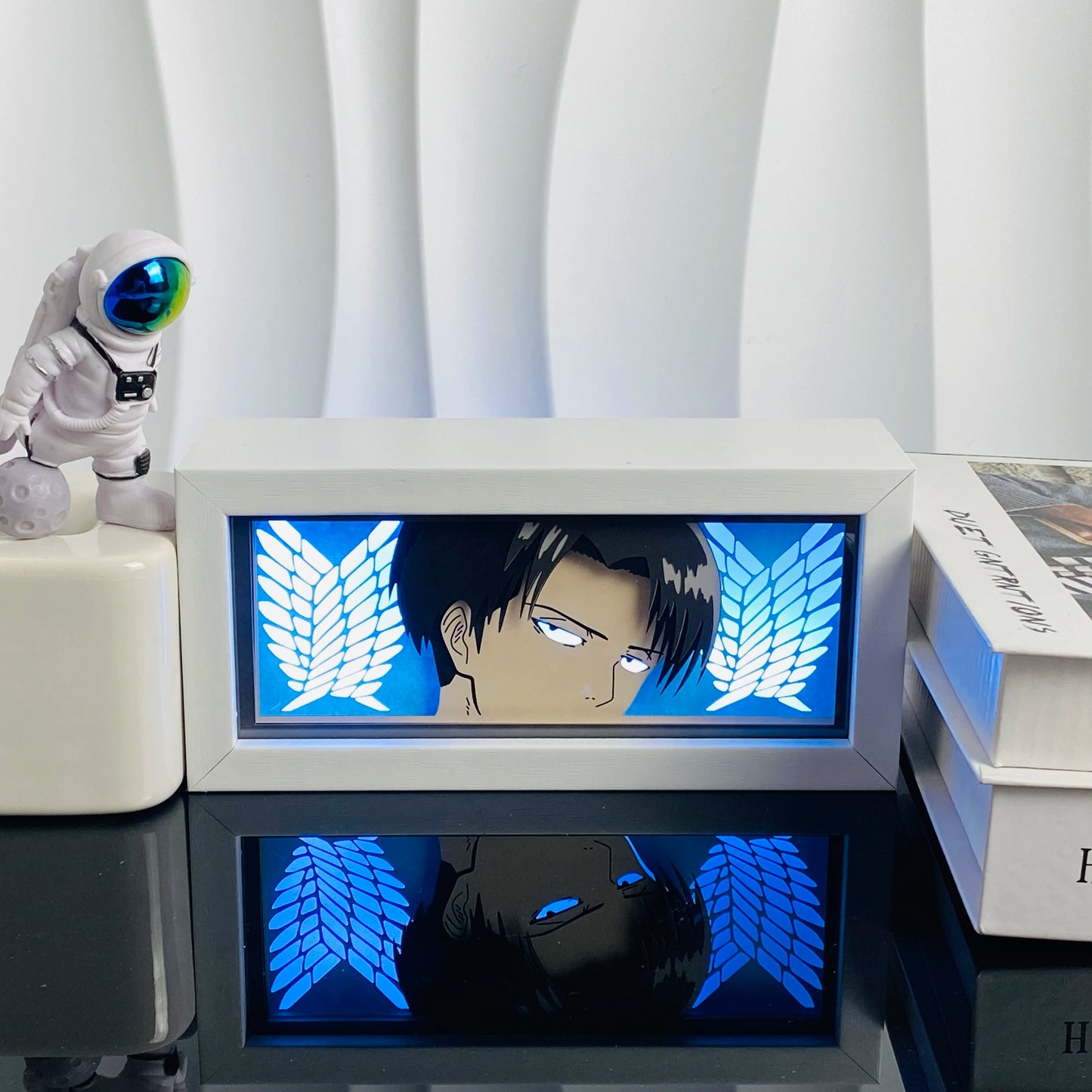 Light Box LED 3D con Intaglio su Carta