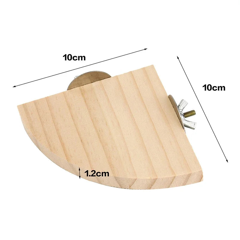 Piattaforma in Legno per Gabbia – Supporto per Uccelli e Piccoli Animali