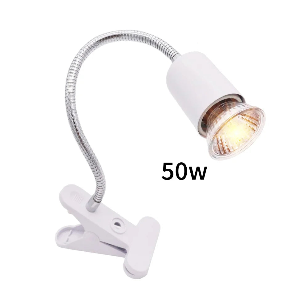 Lampada Riscaldante per Rettili  – Portalampada E27 con Braccio Flessibile