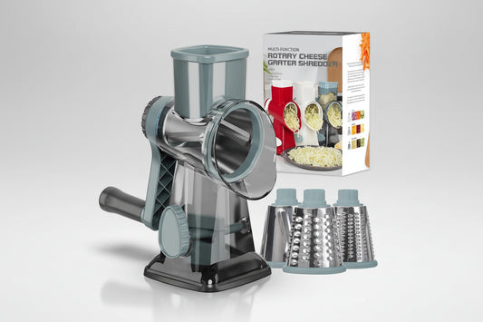Grattugia Rotante 3 in 1 in Acciaio Inox