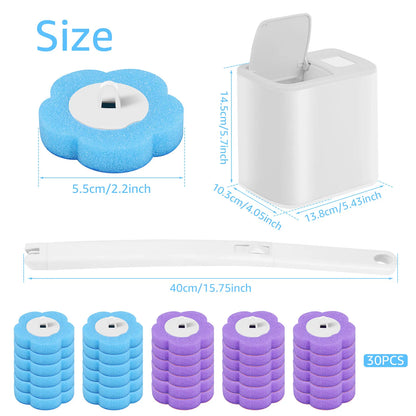 Kit Spazzolone WC con Testine Monouso
