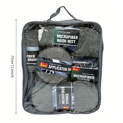 Kit Pulizia Auto 11 pezzi