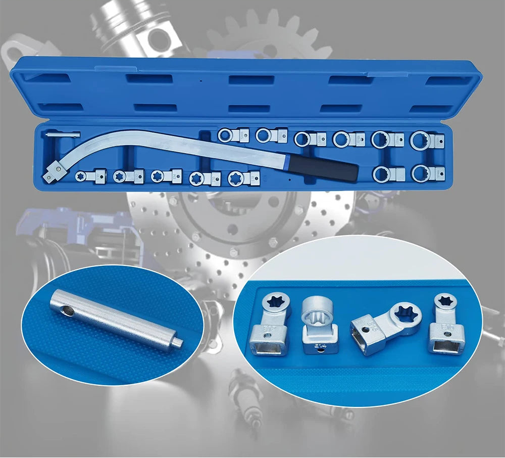 Set Chiavi Pulegge e Tendicinghia Podofo 15PCS