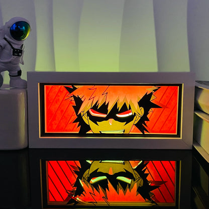Light Box LED 3D con Intaglio su Carta