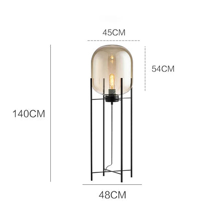 Lampada da Pavimento in Vetro Nordic Postmoderno