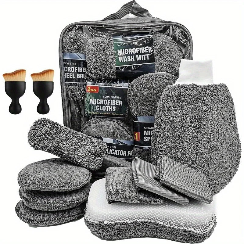 Kit Pulizia Auto 11 pezzi
