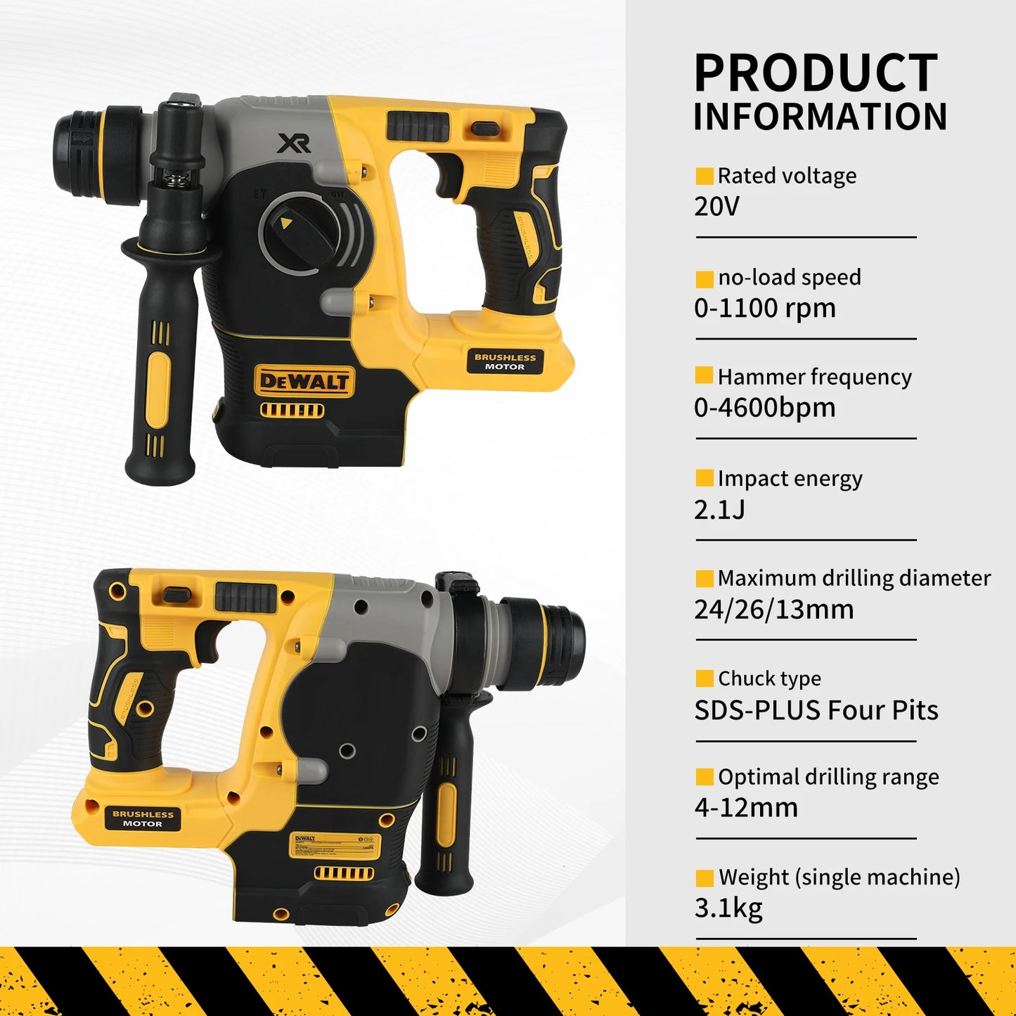 DEWALT 20V MAX SDS-Plus Trapano a Percussione Brushless