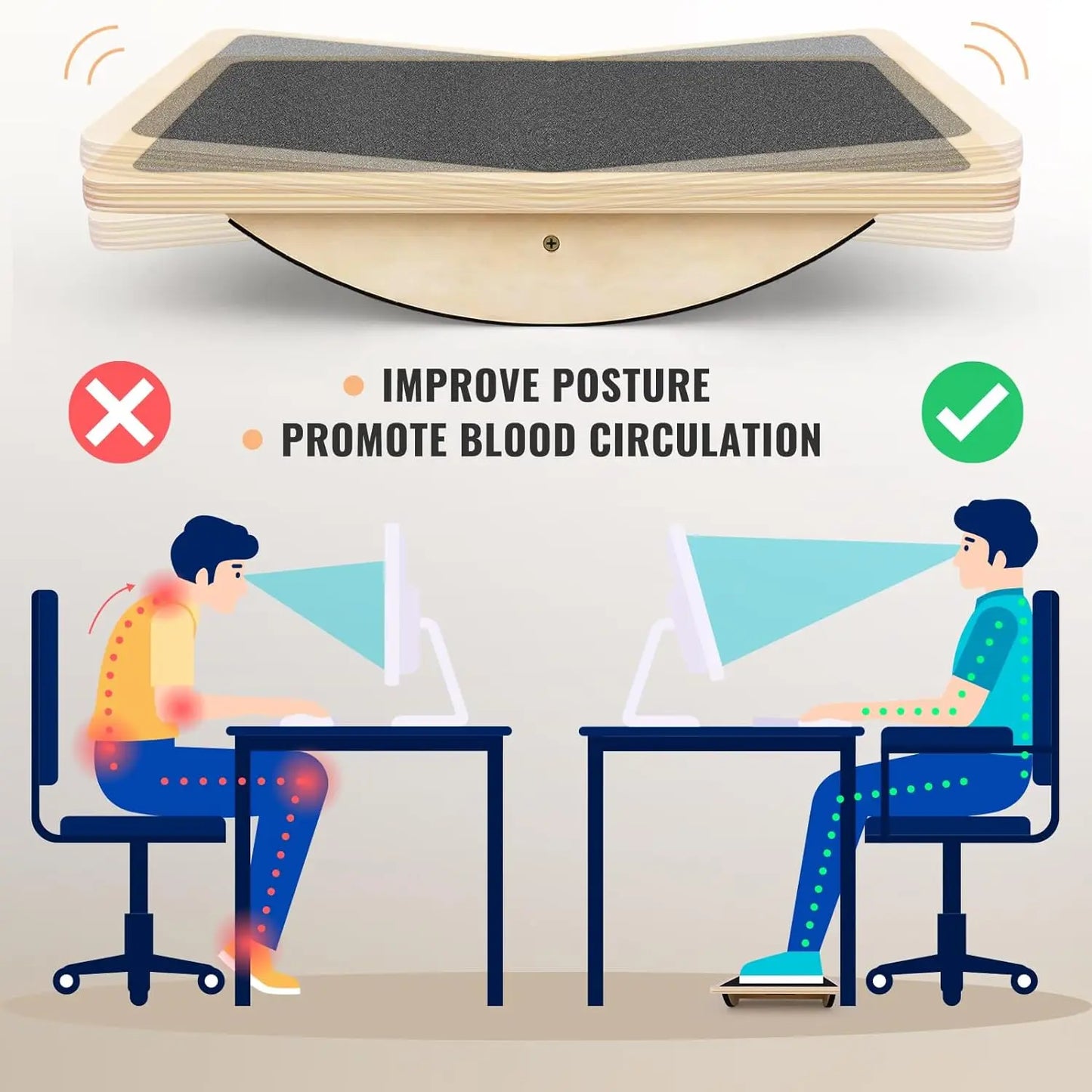 Balance Board in Legno – Equilibrio e Forza per il Corpo Consapevole