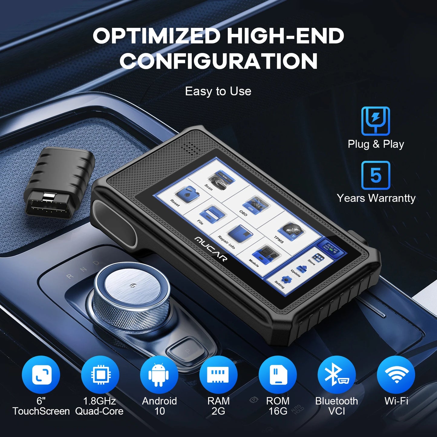THINKCAR MUCAR VO6 – Strumento Diagnostico Auto Professionale OBD2