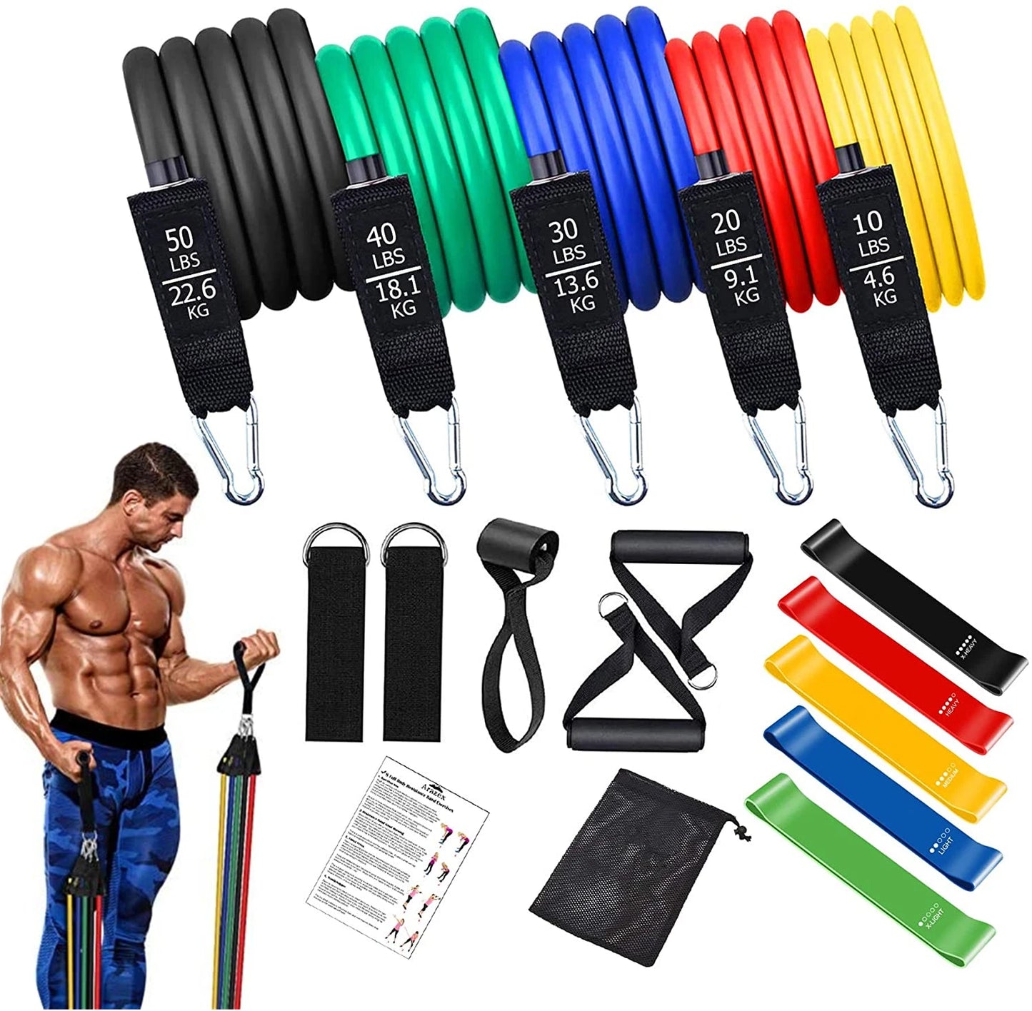 Workout Bar con Resistance Bands