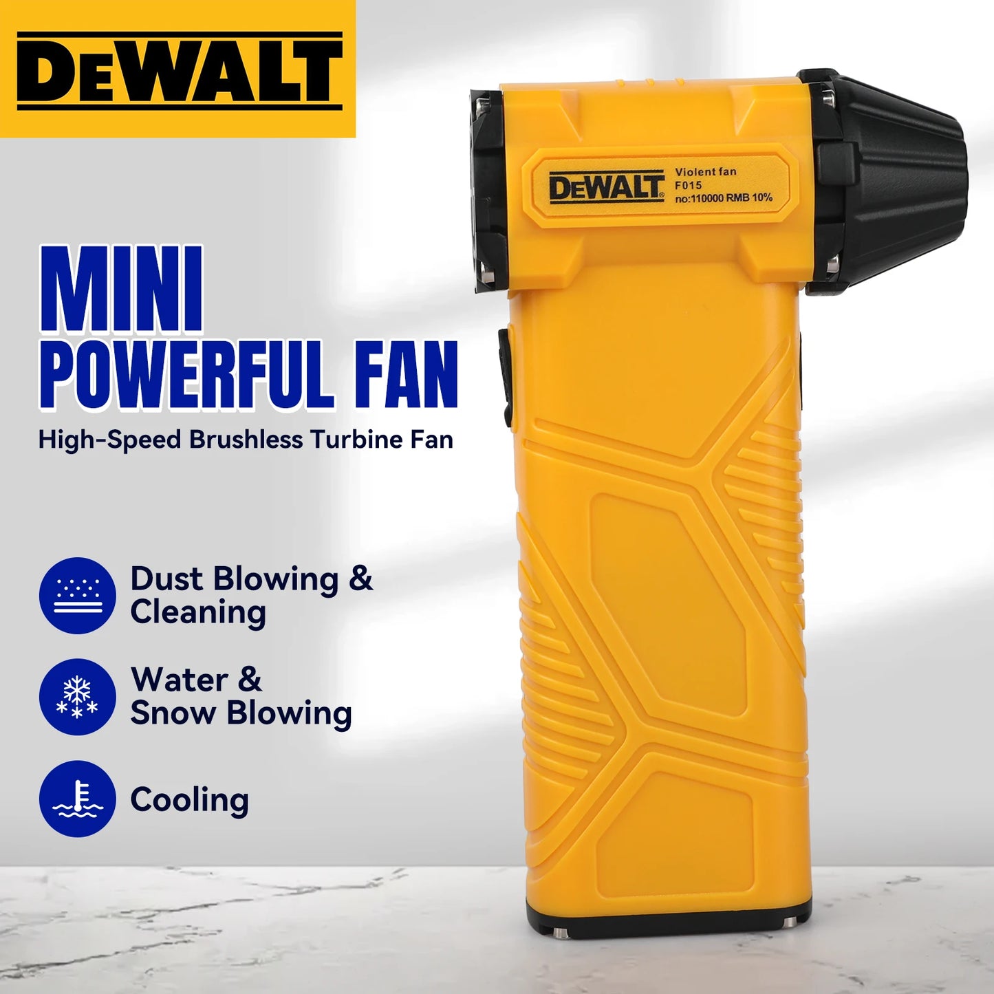 WALT Mini Ventilatore Portatile Elettrico Brushless