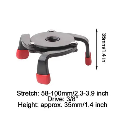 Universal 3 Jaw Oil Filter Remover Tool