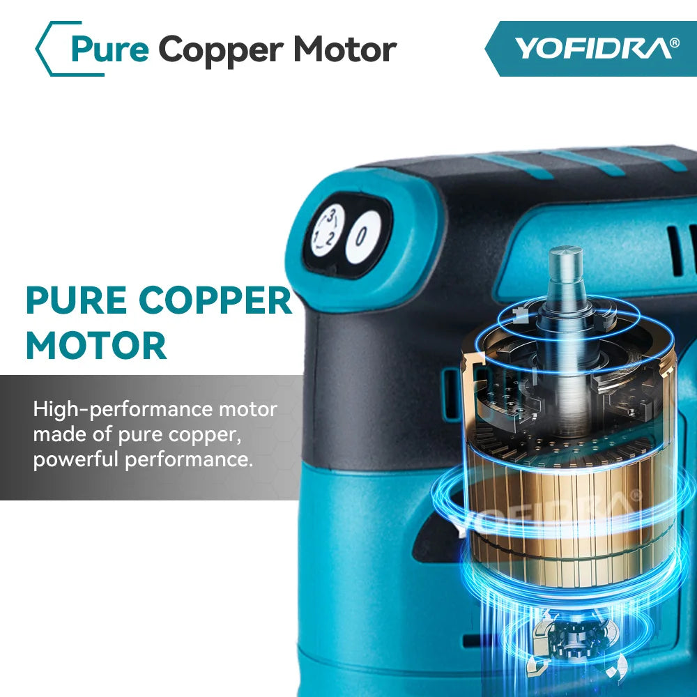 YOFIDRA Levigatrice Orbitale 125mm Cordless 18V