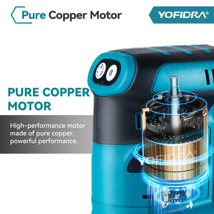 YOFIDRA Levigatrice Orbitale 125mm Cordless 18V
