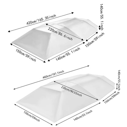 Tenda Parcheggio Auto Pieghevole Semi-Automatica 4,2 m / 4,6 m