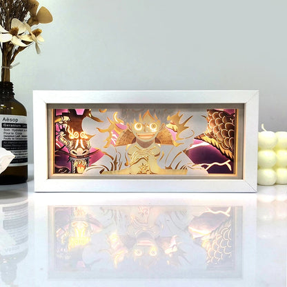 Light Box LED 3D con Intaglio su Carta